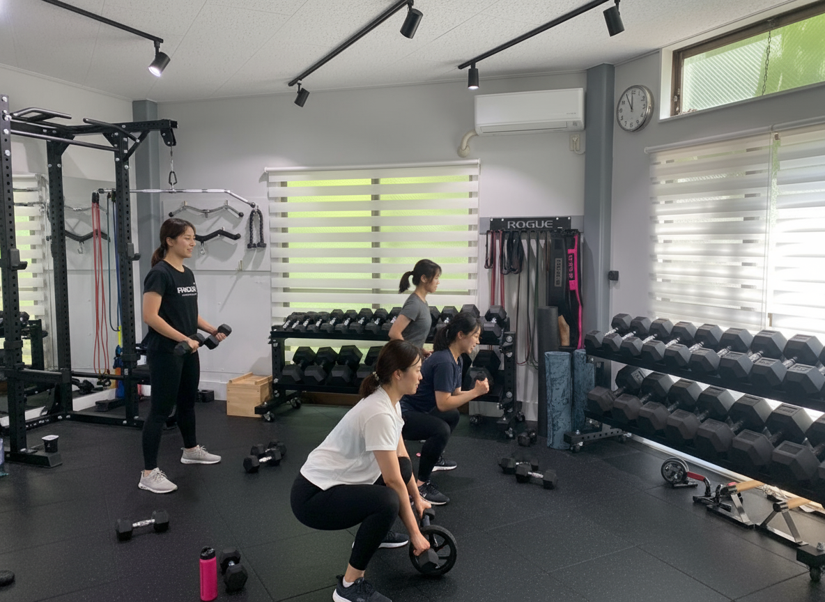 トレーニングする女性